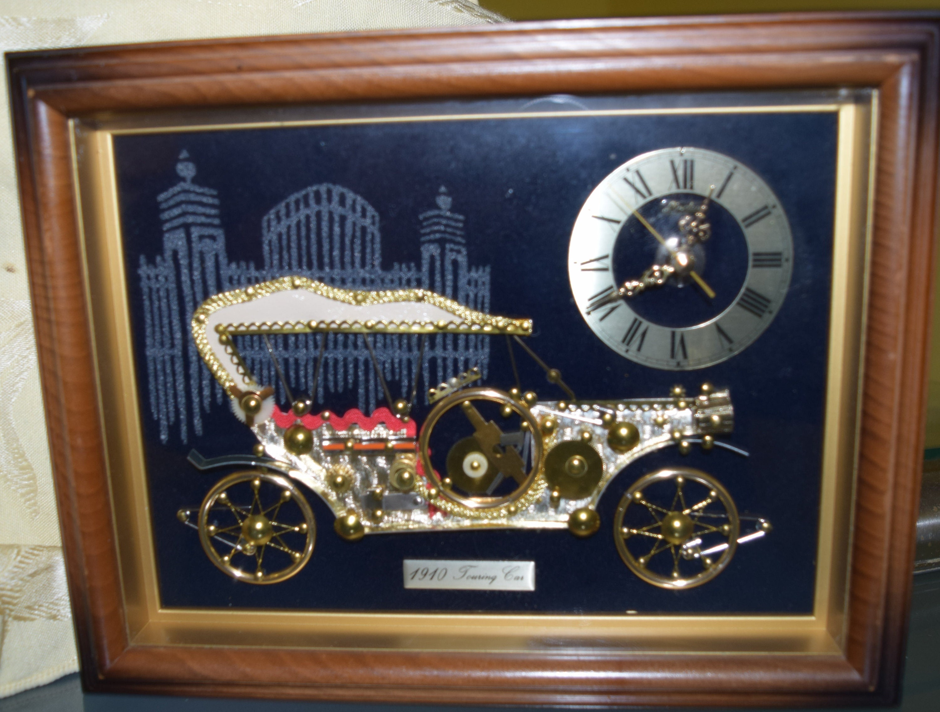 Vintage Linden Steampunk Clock 1910 Touring Car Framed Clock Etsy