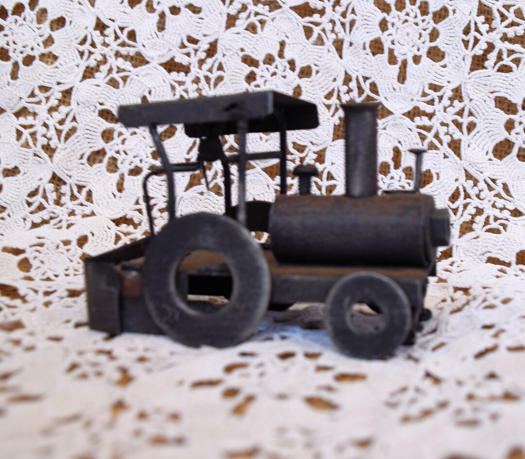 Vintage Metal Art Rustic Train Sculpture 1940's Welded Etsy