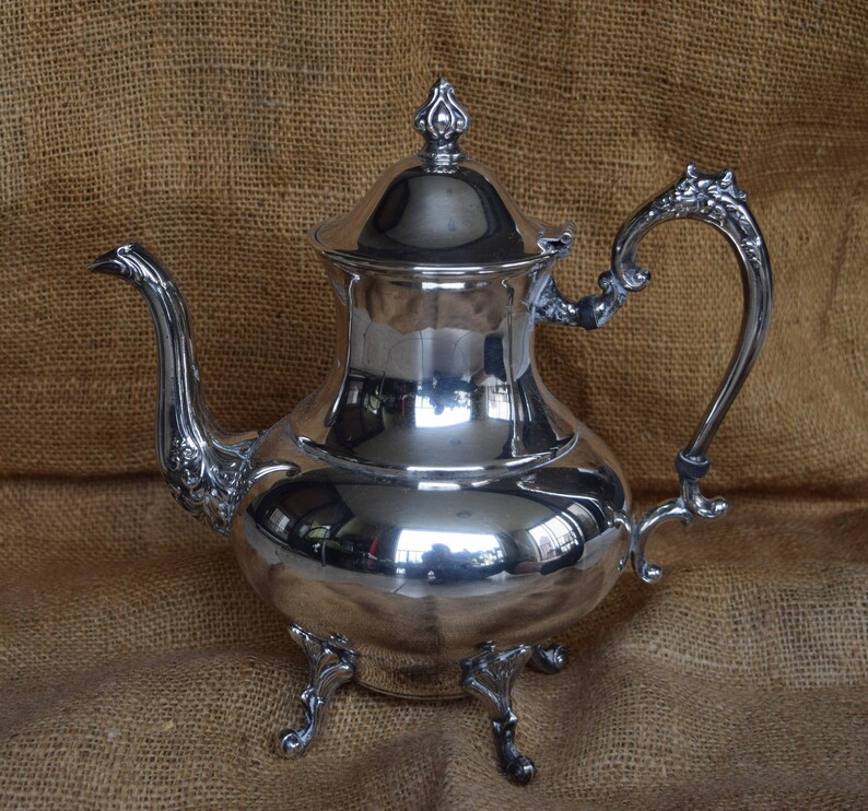 Vintage Sheridan Silver Co. Teapot Sugar Bowl & Creamer Etsy