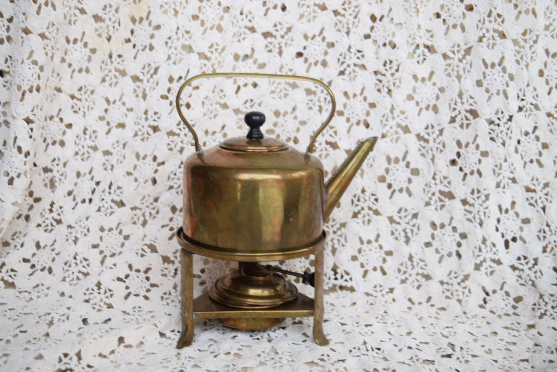 Vintage Sternauware New York Brass Teapot Warmer Table Etsy