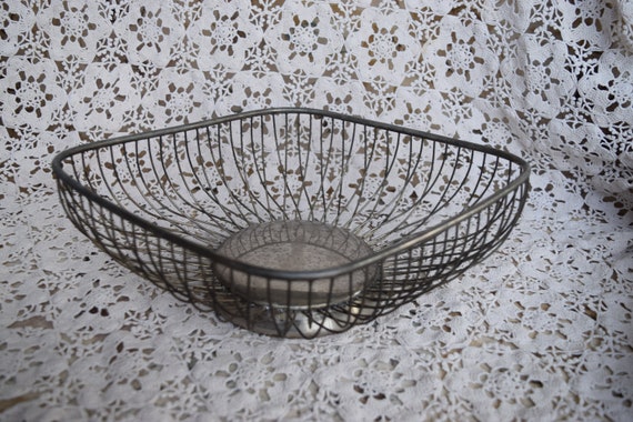 Vintage Raimond Silverplate Co Large Wire Basket Etsy