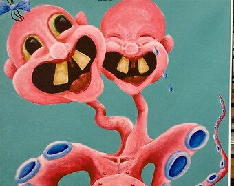 Large print of 2 headed baby acrylic painting