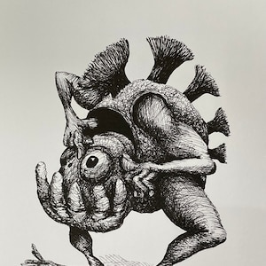 Print of pen and ink crazy critter!!