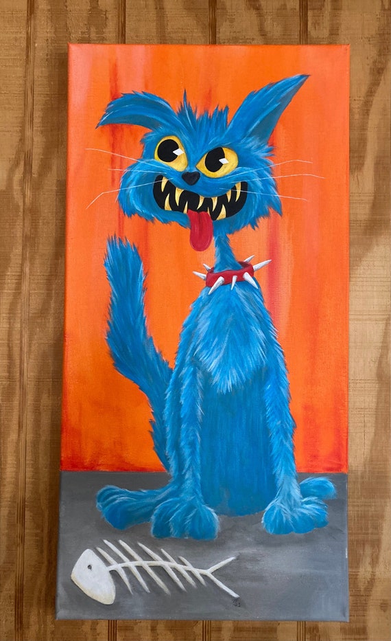 Peinture Acrylique Folle De Chat De Ruelle Etsy Canada Peinture Acrylique Folle De Chat De Ruelle Etsy Canada