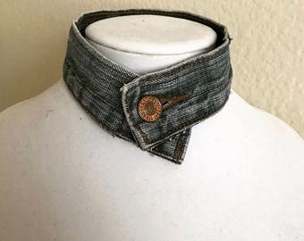 Denim choker