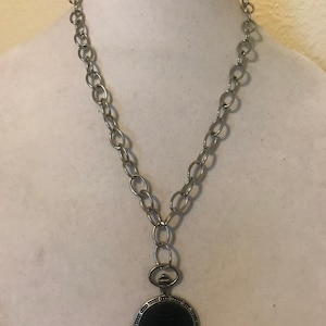 Denim Pendant Necklace