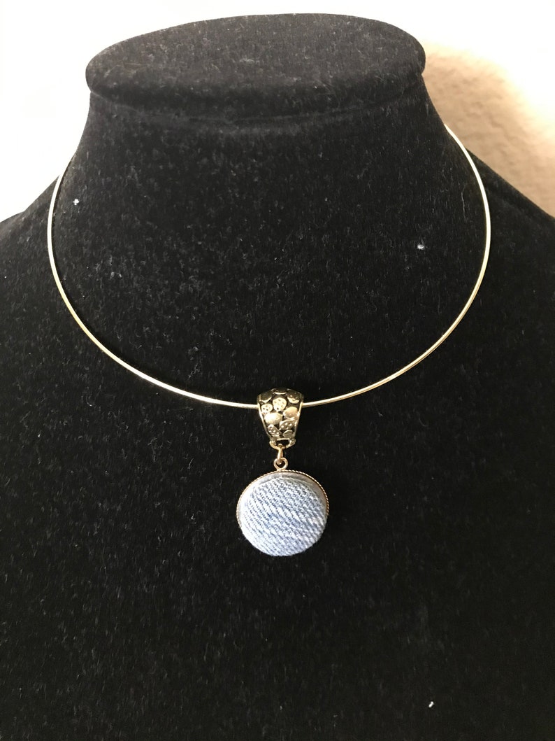 Recycled Denim Bottom Chocker