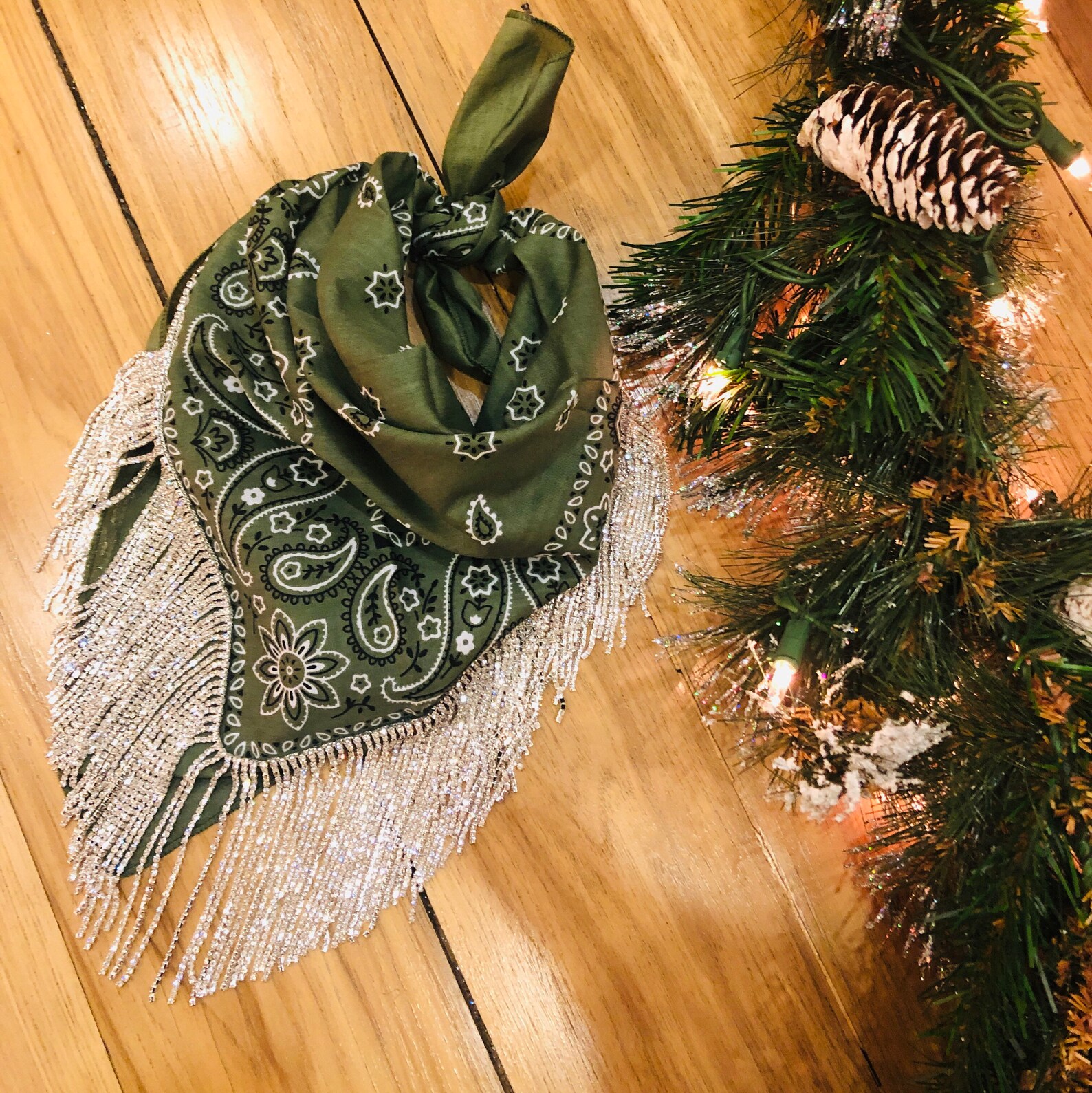 Rhinestone fringe bandana bridesmaid proposal Etsy