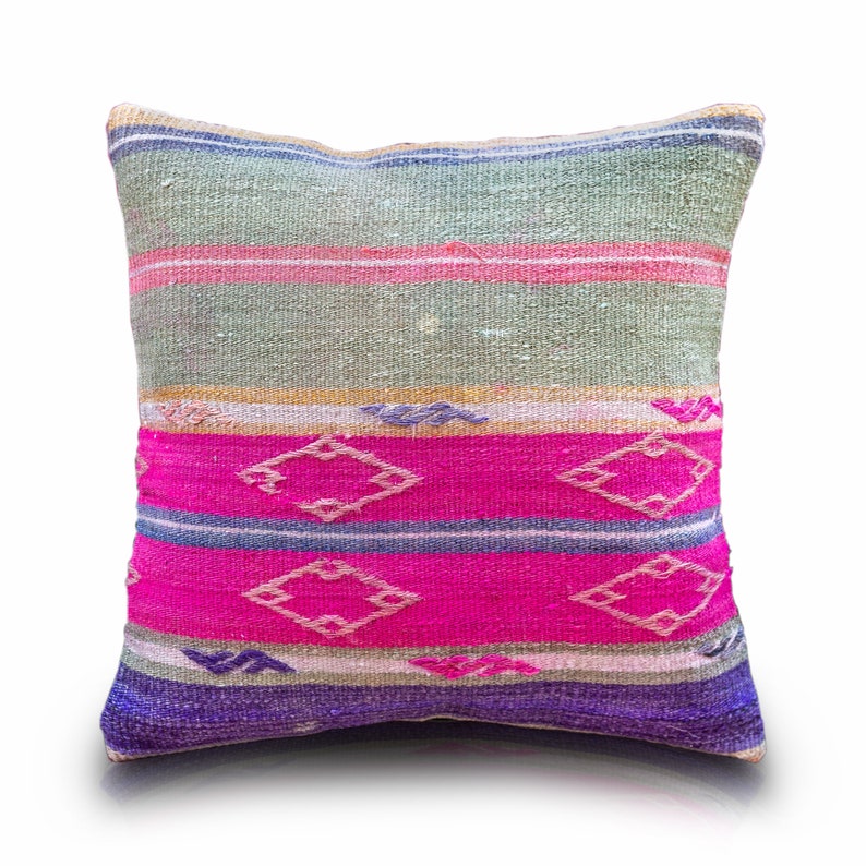 Handwoven Vintage Kilim Pillow Case Handmade Pillow Cover Etsy
