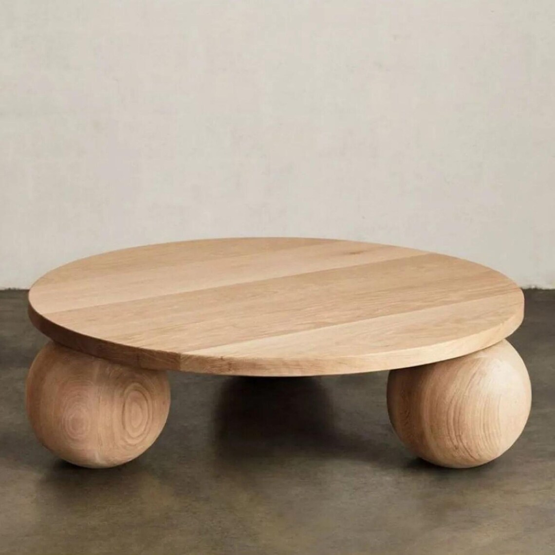 Wooden Spheres Round Coffee Table Spheres d12 Table Etsy