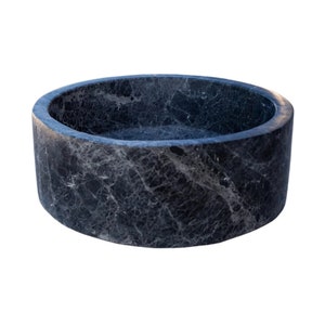 Natural Stone Sirius Black Marble Vessel Sink Polished - Etsy