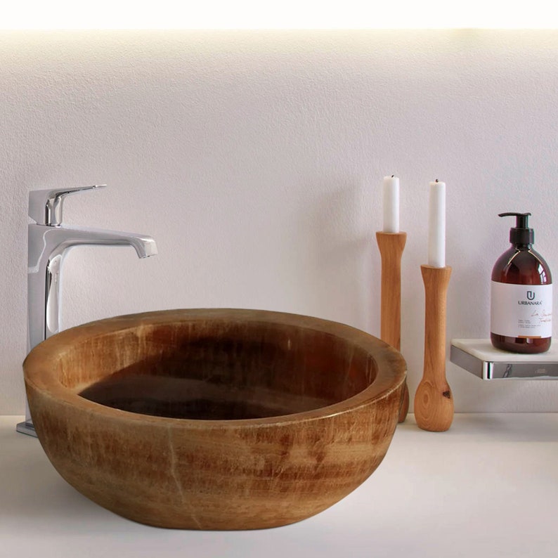 Natural Stone Honey Onyx Vessel Sink Custom Order Sink Etsy