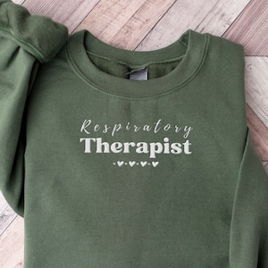 Ademhalingstherapeut Sweatshirt, Ademhalingstherapeut Shirt, Geborduurde Ademhalingstherapeut Gift, Ademhalingstherapeut Geschenken