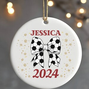 Soccer Ornament, Personalized Soccer Ornament, Soccer Player Ornament, Customized Soccer Ornament, Custom Soccer Gift Gift for Soccer Player