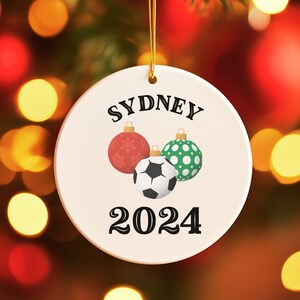 Soccer Ornament, Personalized Soccer Ornament, Soccer Player Ornament, Customized Soccer Ornament, Custom Soccer Gift Gift for Soccer Player