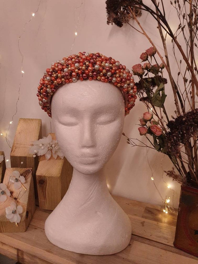 Beaded halo, headband, bridal, bridesmaid hair accessories zdjęcie 1