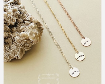 Hand-Stamped Mountain Necklace | Mountains Are Calling |Handmade HypoAllergenic Dainty Colorado Mountain Necklace| Silver Gold Rose Gold|