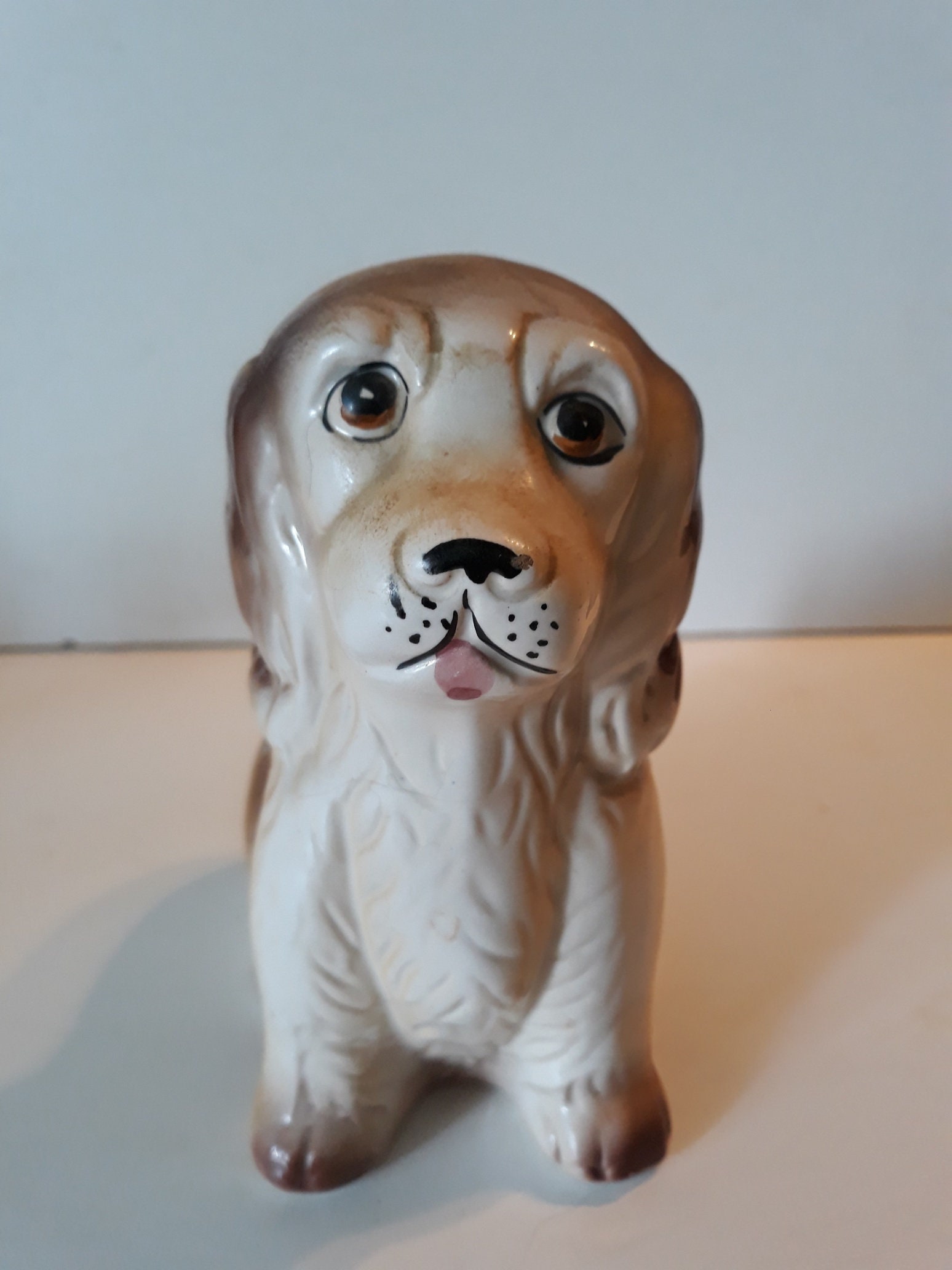 Vintage Dog Porcelain Planter