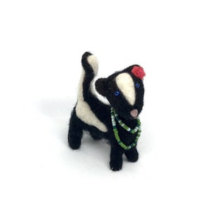 Hand Made Wool Felted  Baby Skunk