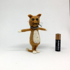 Hand Made Wool Felted Whimsical Kitty Cat