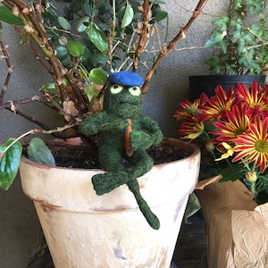 Hand Made wool Felted Frog