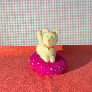 Hand Made Wool Felted Terrier Pup