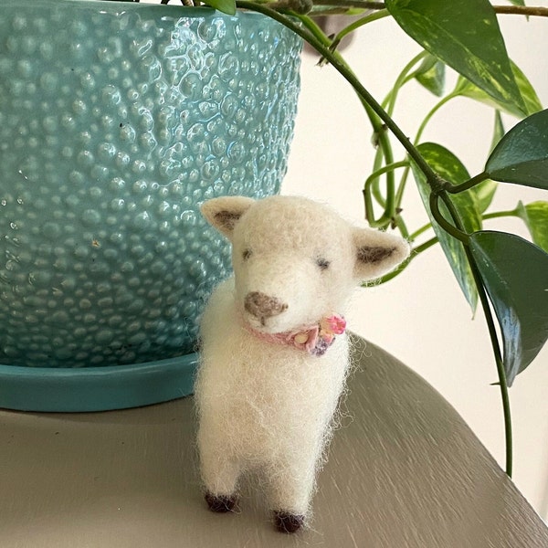 Hand Made Wool Felted Baby Lamb