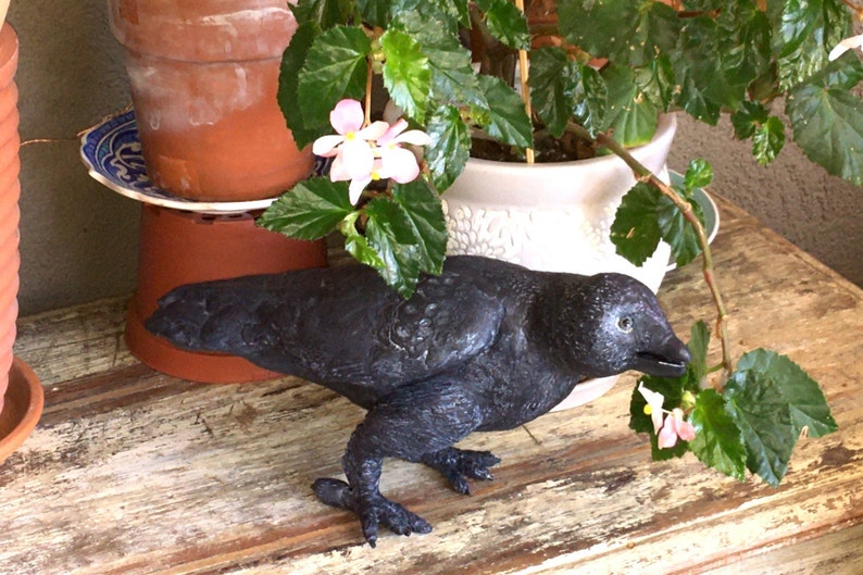 Paper Mache / Paper Clay Life Size Raven shops