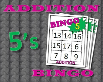 Math Facts Bingo: Addition 5's