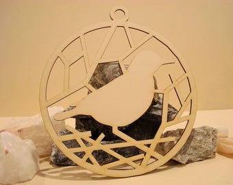 Boule oiseau 1796 pour vos réalisation pour Noël