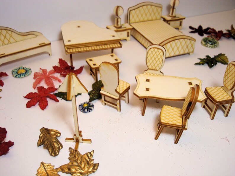 Maison De Poupée En Kit Mobilier Poupee Mini-jouet House Meubles Pour