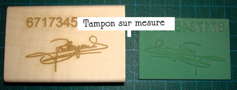 Tampon TSM037 6 x 3.5 cm personnalisé sur demande image 2