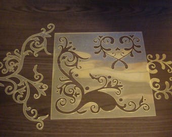 Stencil arabesque P0156 for your pages, cards, your walls