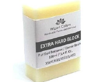 Encaustic Extra Hard Block Wax Paint made of beeswax and best damar resin