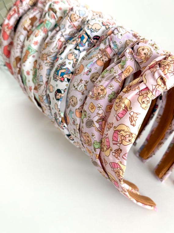 Princess Knotted Headband for Girls and Adults | Top Knot Headband | Cinderella | Comfortable Hair Accessory for Toddlers & Kids |