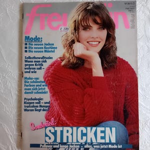FREUNDIN Magazine No. 18 – August 87, German vintage magazine, vintage women&#39;s fashion magazine, German women&#39;s magazine, women&#39;s fashion.