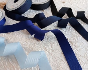 Grosgrain ribbon 25 mm (1") plain polyester grosgrain ribbon, grosgrain ribbon by the meter.