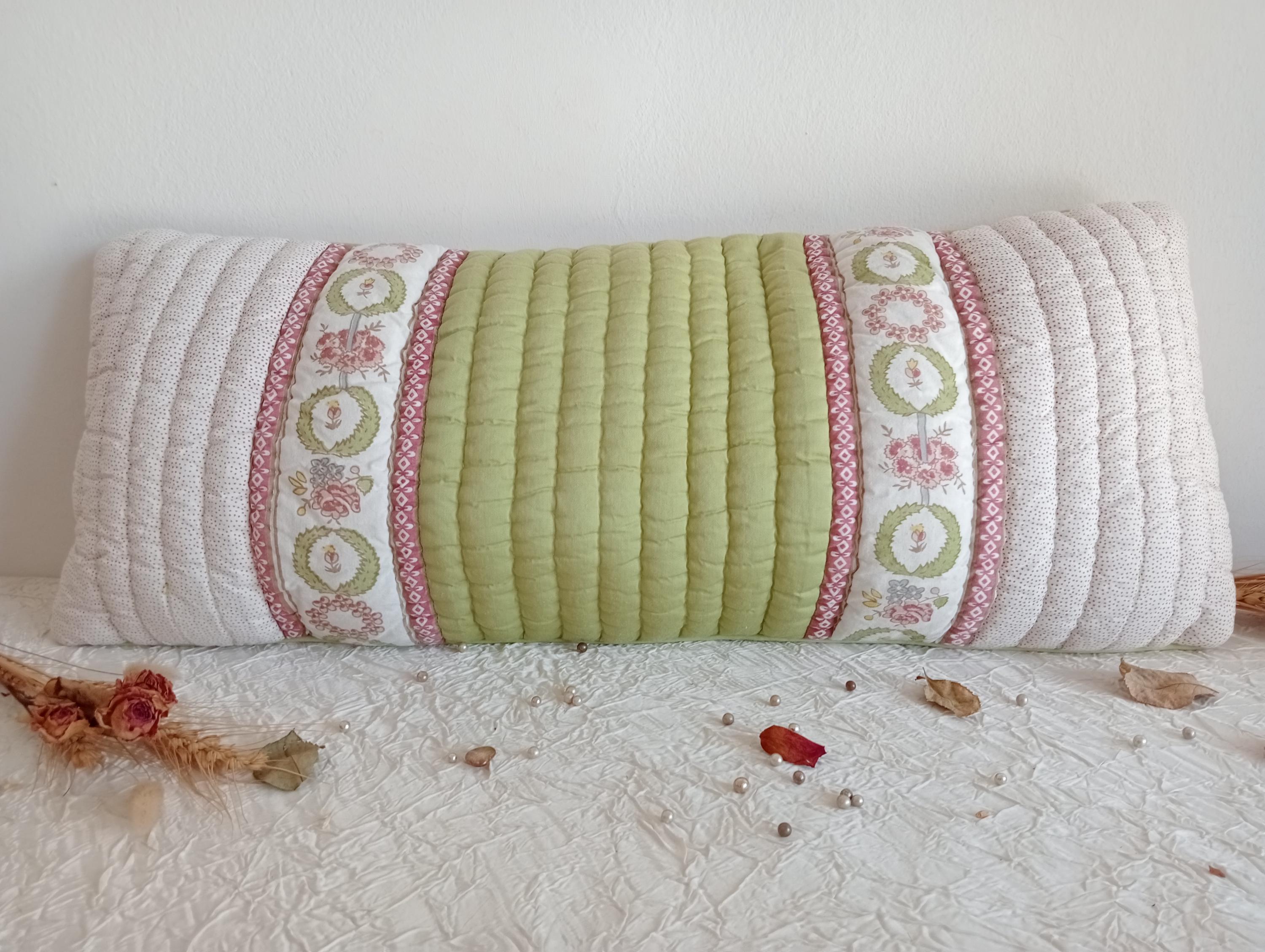 Shabby Chic Vintage Style Rectangular Printed Quilted Cotton