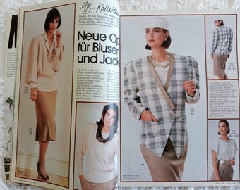 Magazine BURDA MODEN N°08/1986 - Tailleurs & Vestes Dernier Cri - Occasion Vintage Couture
