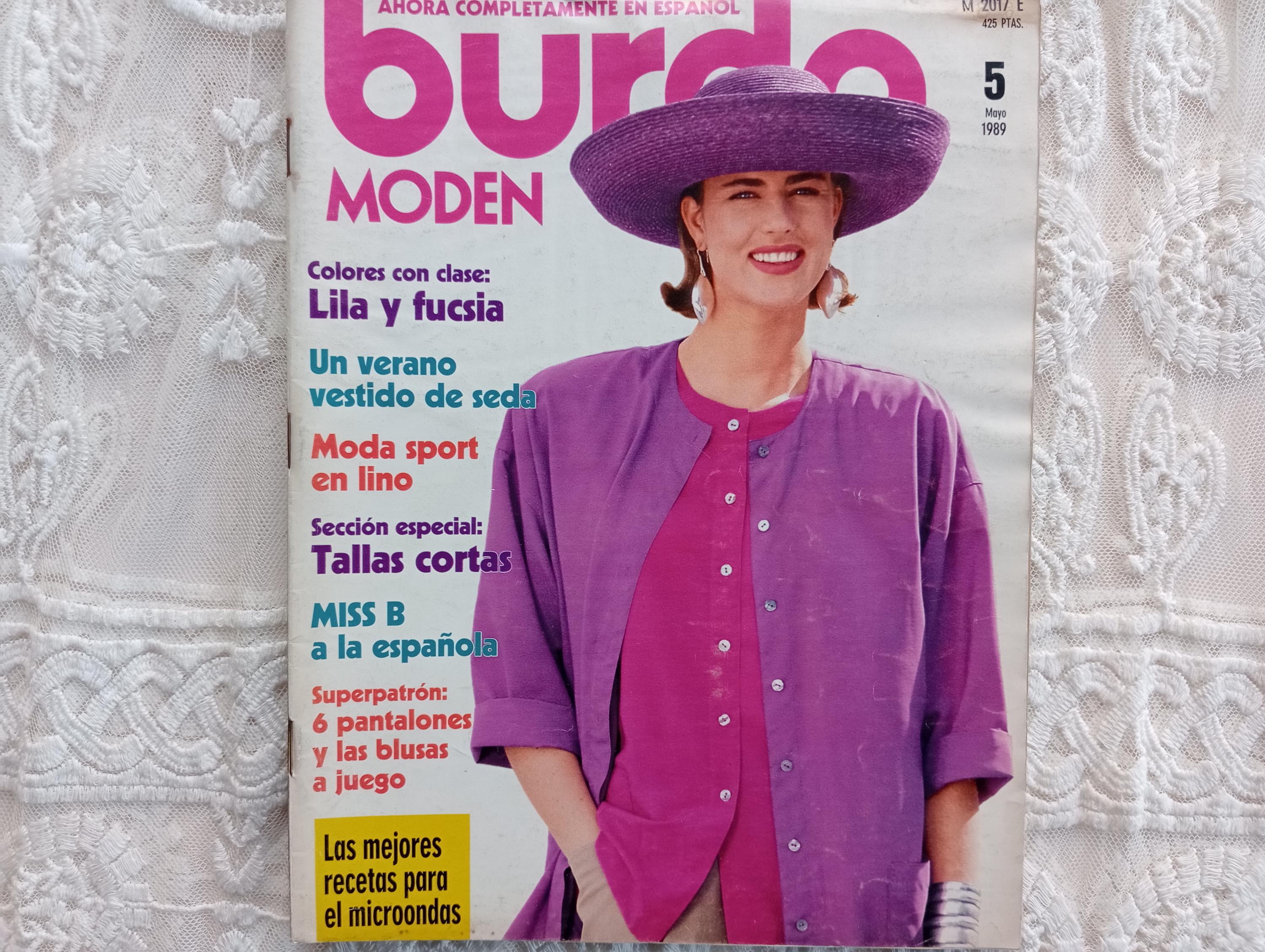 Burda Moden 5/89, Burda magazine, Burda fashion magazine, Burda Moden patterns, Burda Moden sewing patterns magazine May 89.