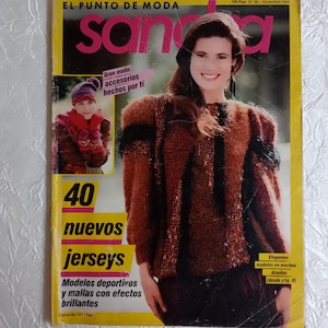 SANDRA knitting magazine, n. 39 – November ’89, vintage knitting magazine, vintage knitting and crochet patterns, knitting crafts, vintage crochet.