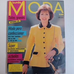 Burda Moden, Plus Sizes, Fall-Winter &#39;89, Burda magazine special plus sizes, Burda fashion magazine plus sizes Winter &#39;89.