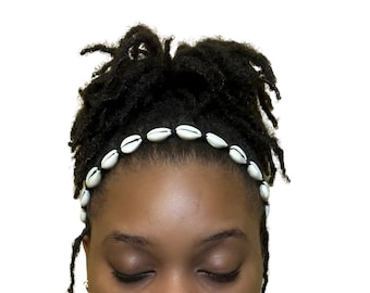 Cowrie Shell Headband: Adjustable Hemp Beach Hair Accessory