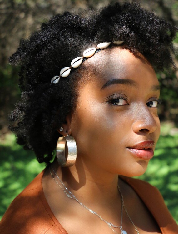 Cowrie Shell Adjustable Headband Seashell Headband Natural Etsy