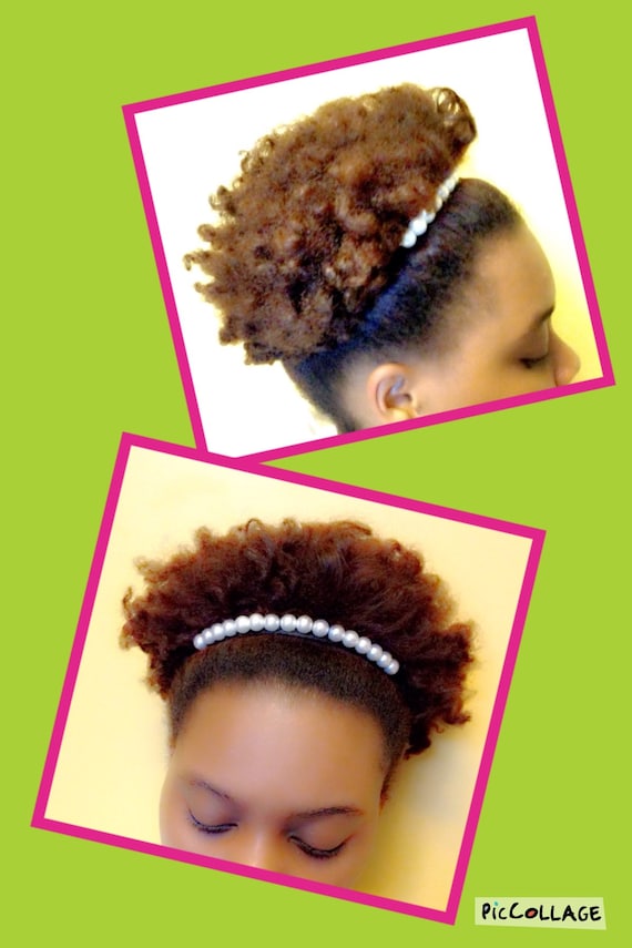Pearl Afro Puff Holder Natural Hair Accessory Ouchless Etsy