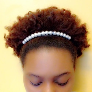Pearl Afro Puff Holder - Natural Hair Accessory - Ouchless Band - Natural Hair Friendly - Natural Hair - Puff Holder - Gift For Black Women