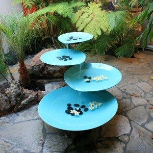 Mid century Modern Falling water fountain 4 tier perfect for Eichler, Cody or Alexander modern home !