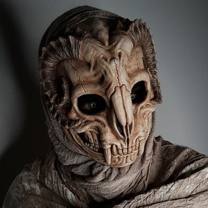 MADE TO ORDER wendigo skull, windigo, demon, theatre, monster, costume, burning man, halloween, horned mask, shaman, esoteric, wiccan