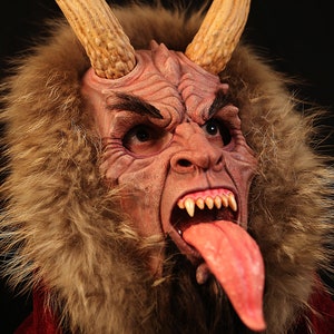 MADE TO ORDER Krampus, horned mask, yule, demon, Christmas, Krampusnacht, yule, halloween, larp, burning man, theatre, monster,