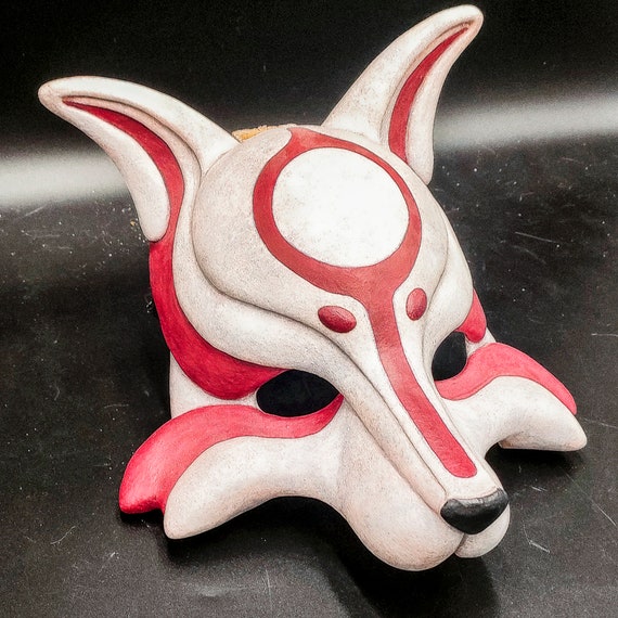 Handmade Kitsune Mask: Japanese Yokai Fox Spirit, Cosplay Mask - Etsy